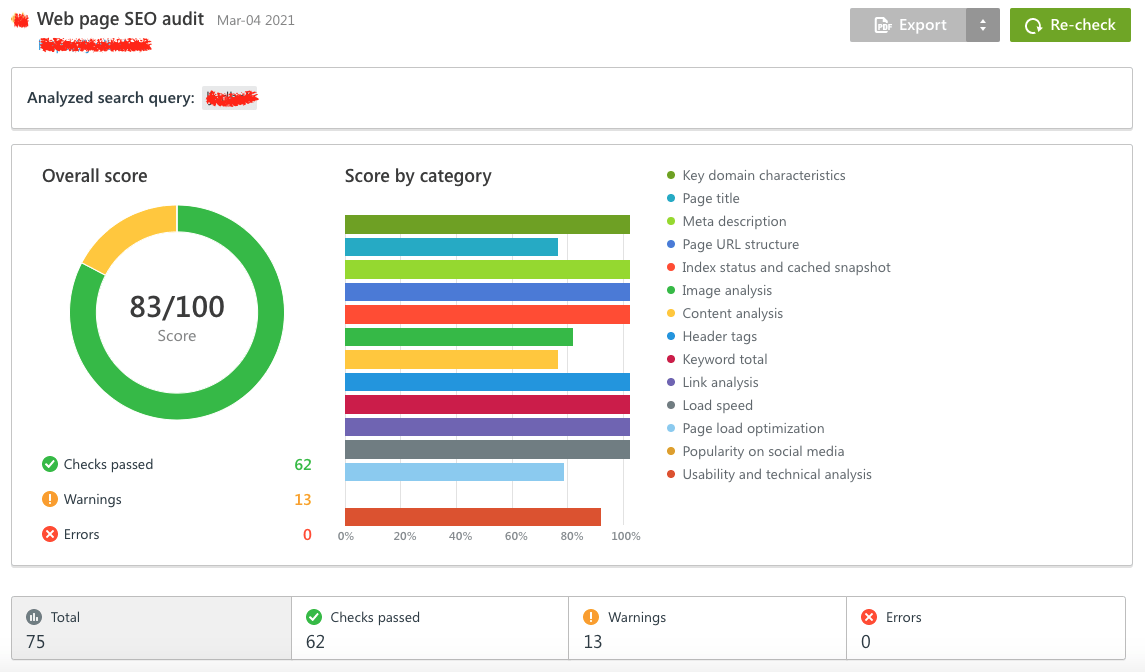 On-Page Checker SE Ranking.